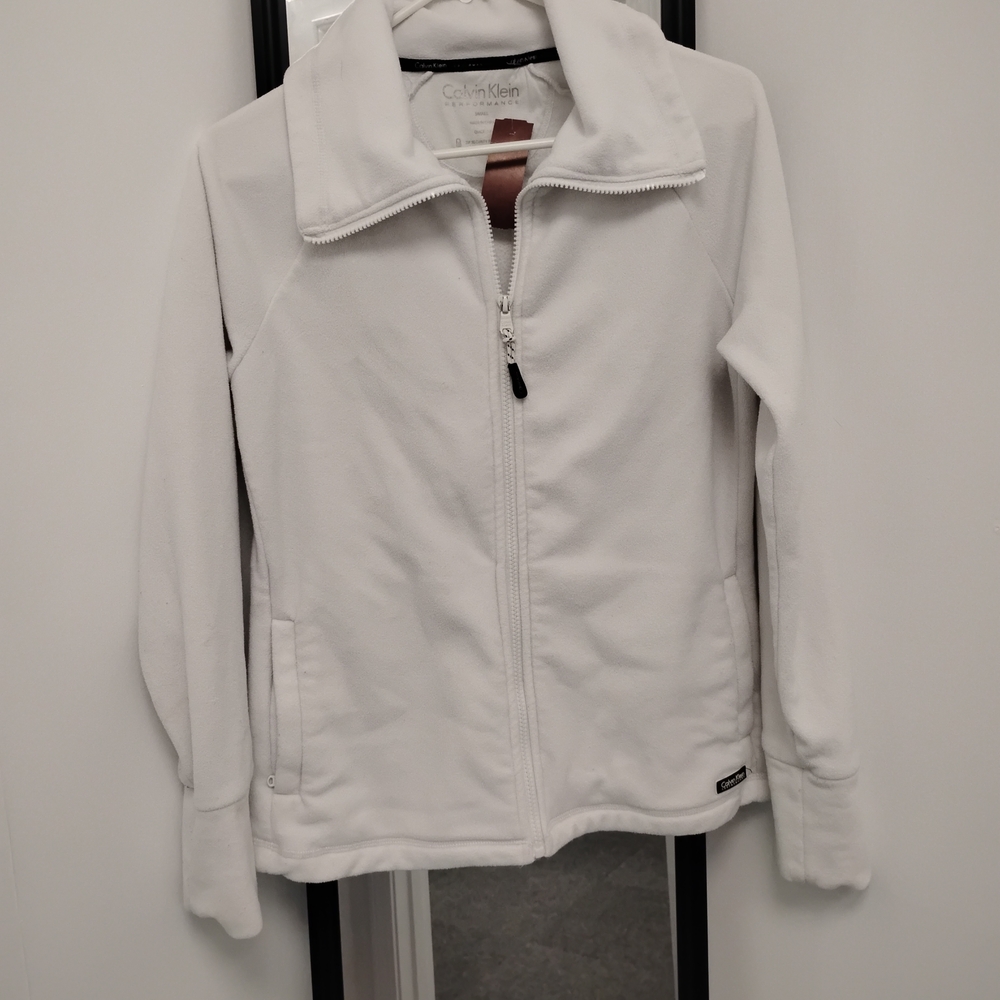 Calvin Klein Performance White Fleece Jacket